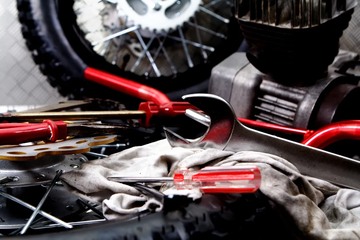 A close up of some tools and wires